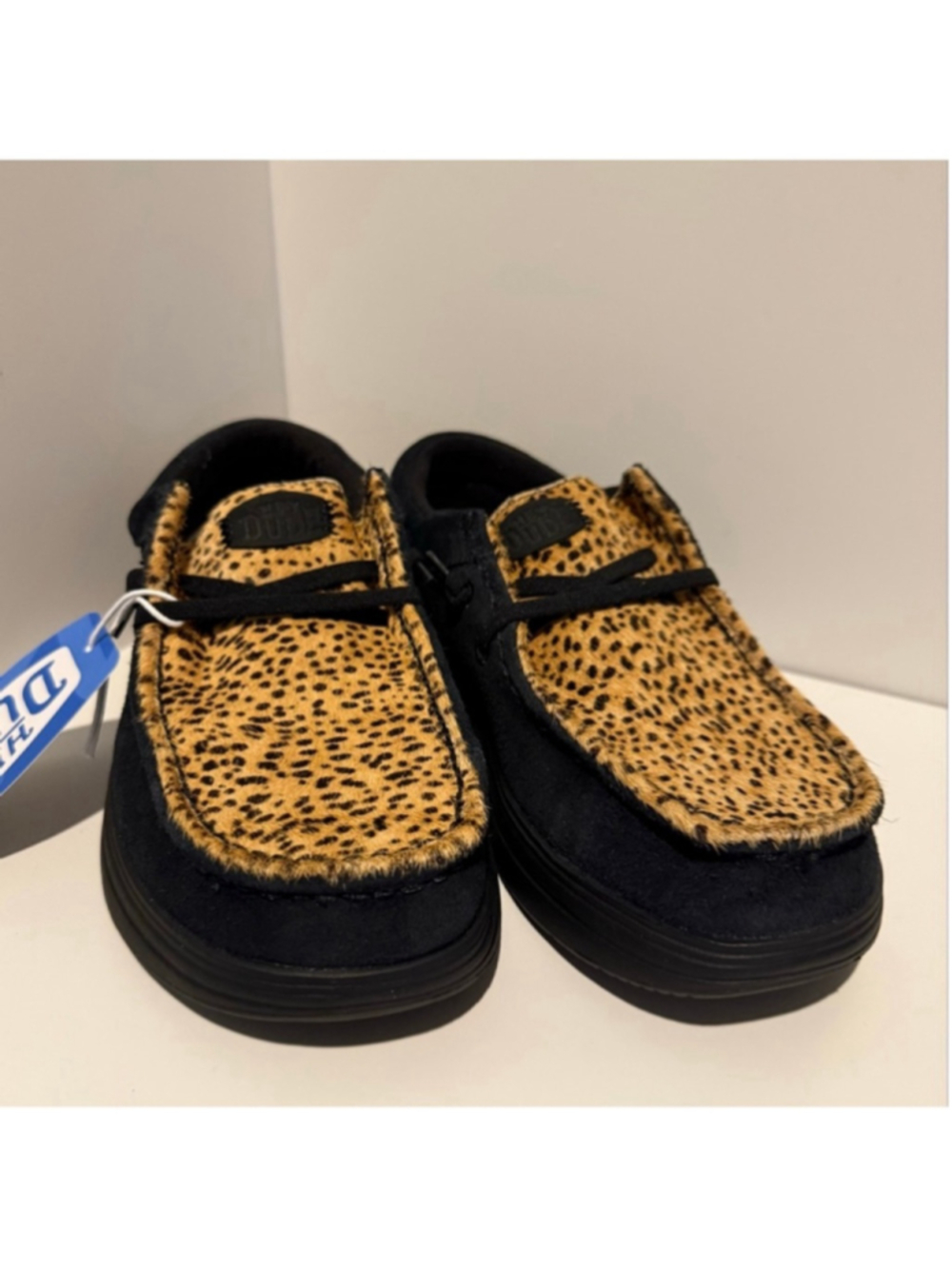NEW Hey Dude Wendy Comfy Luxe Leopard Calf Hair Slip-On Shoes W7 EU 38 NWT - Picture 6 of 11
